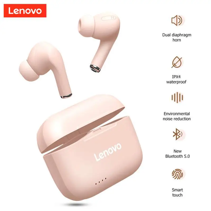 

TWS-стереонаушники Lenovo LP1S с поддержкой Bluetooth 5,0 и шумоподавлением