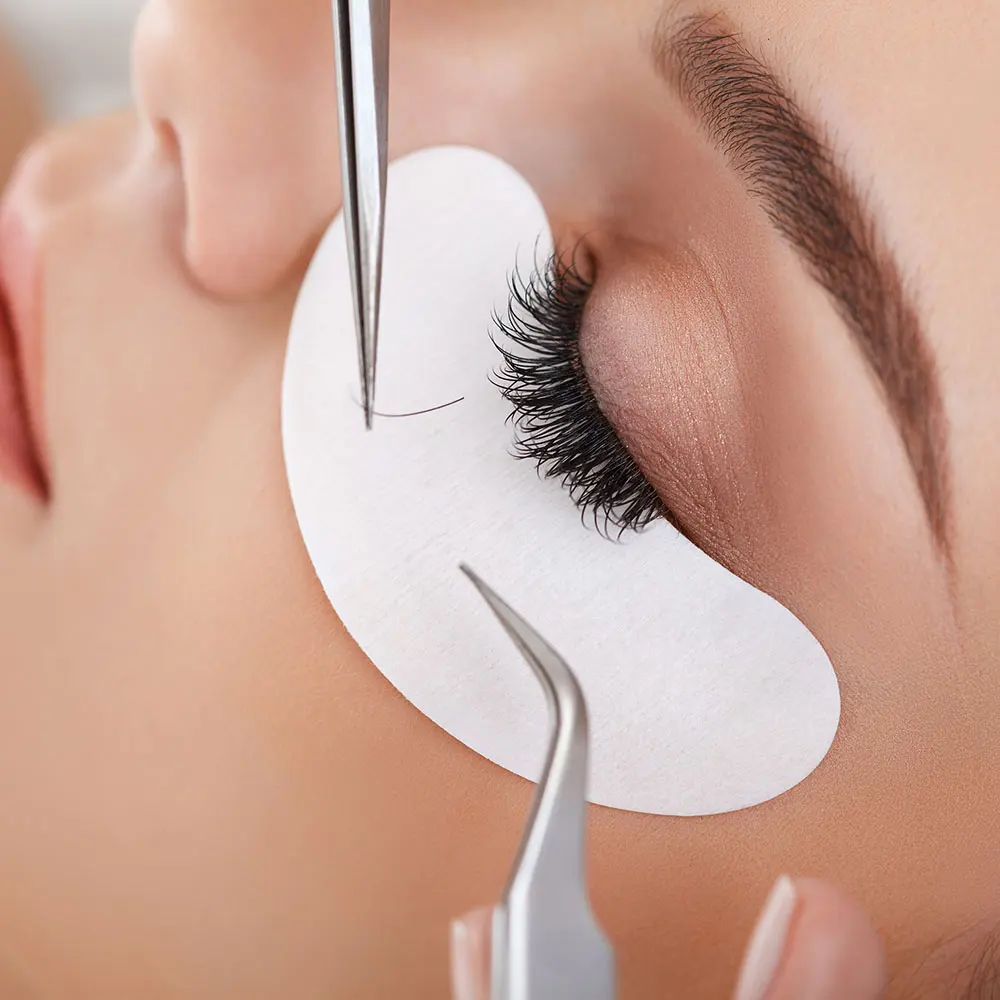 

2pcs Stainless Steel Eyelash Extension Tweezers Volume Lashes Straight Curved Pick Up Eyelashes Individual Tweezer Makeup Tool