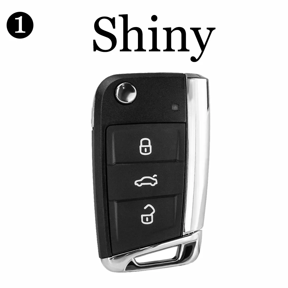 Type 1 OkeyTech автомобильный брелок для V W Gollf MK7 Skoda Octavia Seat Golf 7 Polo Passat Mk2 Touran чехол, футляр для телефона HU66 Blade Блестящий металлический - Количество кнопок: Type 1