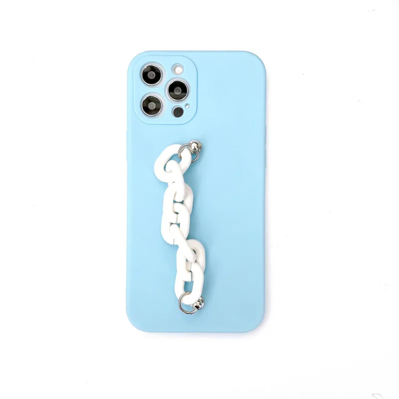 

Blue wrist bracelet silicone phone case for iPhone11 12Pro Max mini X XR XS XSMax 8 7PluS anti-drop protective back cover