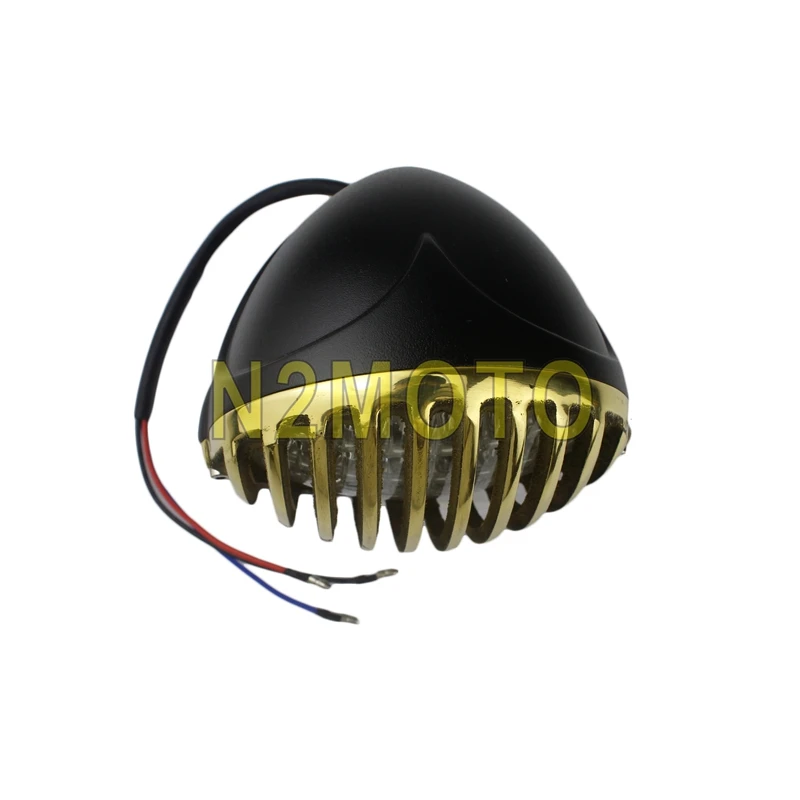 Ретро Мотоцикл 5 &quotзубчатая решетка фара с ободком латунного цвета для Harley Dyna Road