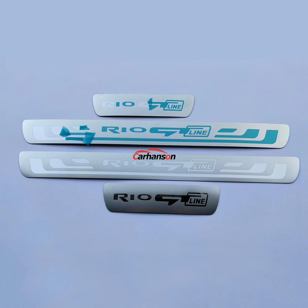 Автомобильная наклейка на порог для Kia Rio Gt Line line из нержавеющей стали Накладка