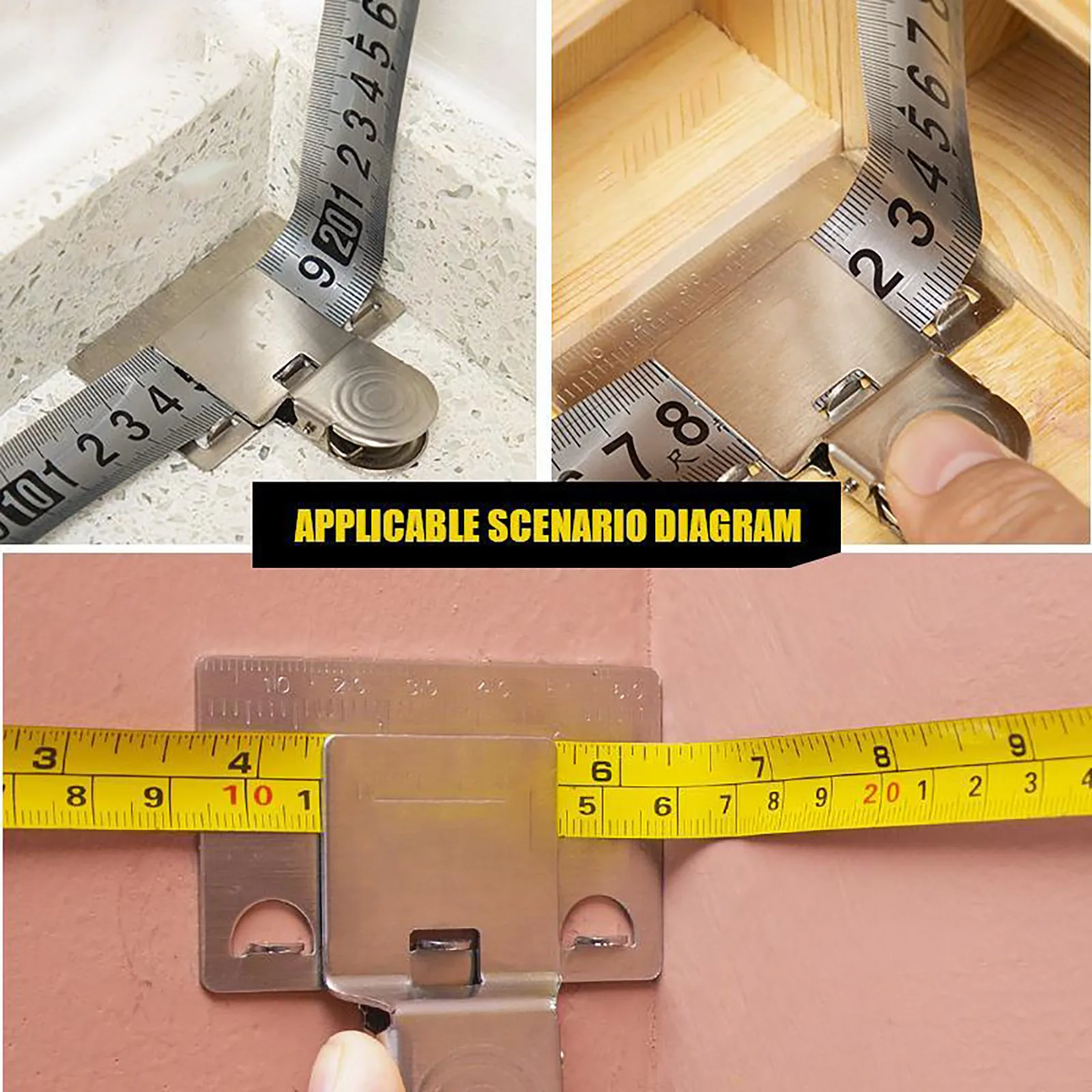 

Edge Ruler Carpenter's Measuring Tool Ruler Edge Angle Measurement Tape Measure