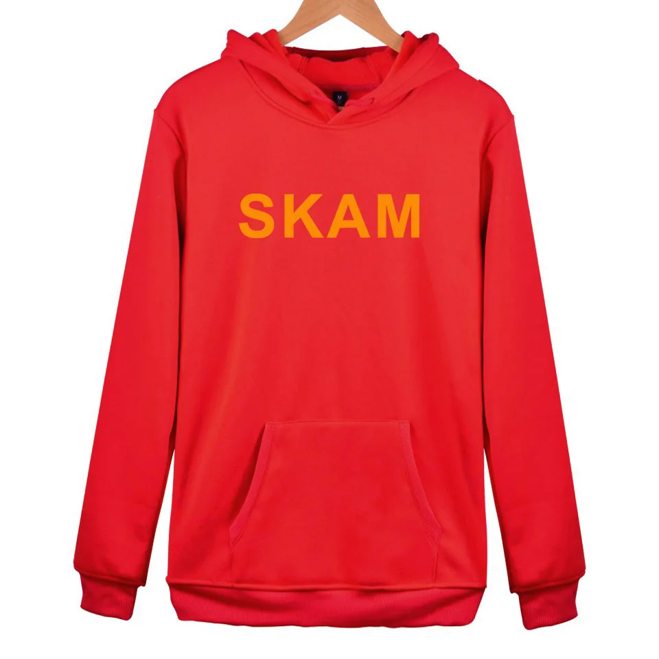 Толстовка Skam с капюшоном для мужчин и женщин модная уличная одежда худи надписью