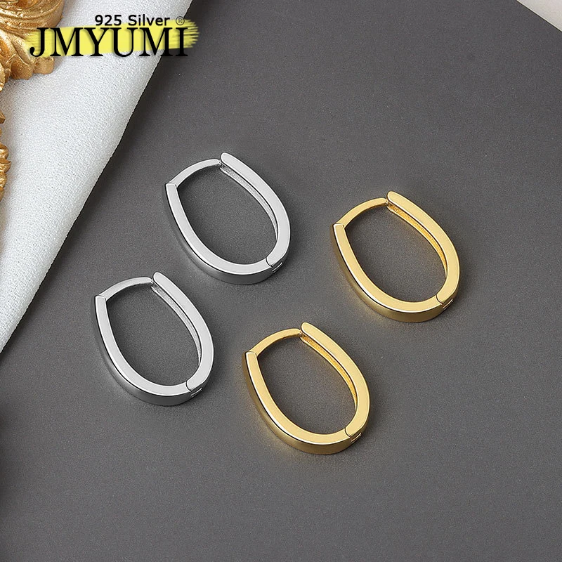 

JMYUMI INS Fashion 925 Sterling Silver Rectangle Earrings for Women Elegant Wedding Party Bride Jewelry Gift Prevent Allergy