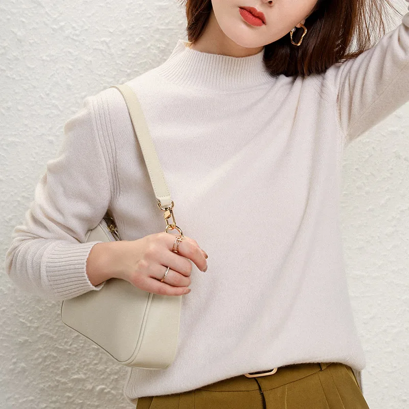 adishree 2020 woman winter 100% Cashmere sweaters and autumn knitted Pullovers High Quality Warm Female thickening Turtleneck