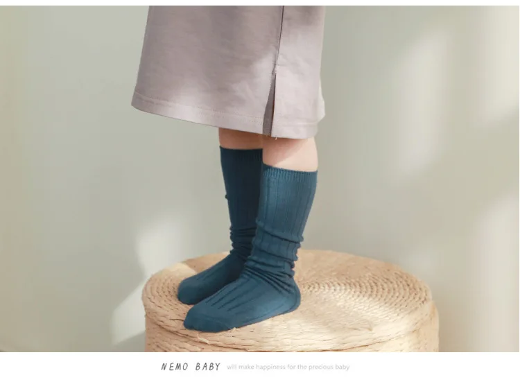 

5pcs Korean Baby Long Tube Socks Autumn Boys Girls Cotton Knee High Socks Children Breathable Comfortable Child-family Stockings