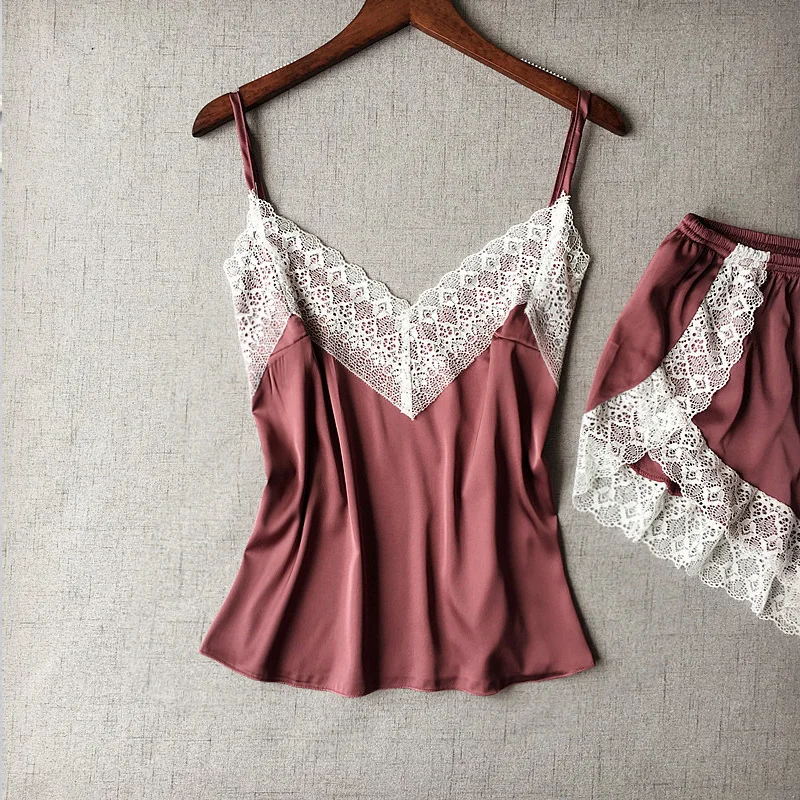 Пижамные комплекты женская блузка от пижамы пижама летняя Ночная Пижама