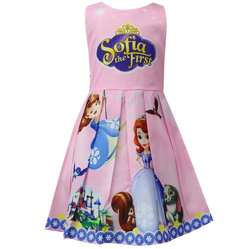 Летние платья принцессы для маленьких девочек маскарадный костюм Софии Детские