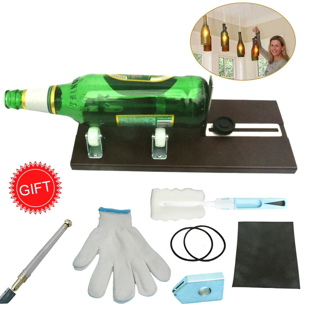 Профессиональный резак для стеклянных бутылок толщина резки 2-10 мм алюминиевый