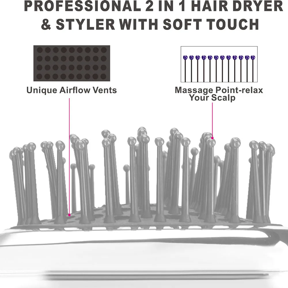 Расческа для выпрямления волос 2 в 1 расческа горячего воздуха массажная защита