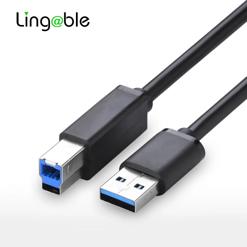 Кабель Lingable USB 3 0 для принтера со штыревыми соединителями типа А и B AM на BM