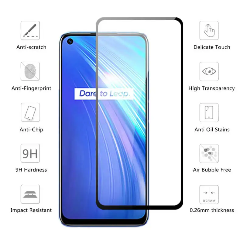 

Protective Glass Buy 2 Get One Free for Oppo Realme 6 7 Pro C3 Glass on Pro 6i Realme7 Realme7i Q2 Safety Screen Protector Film