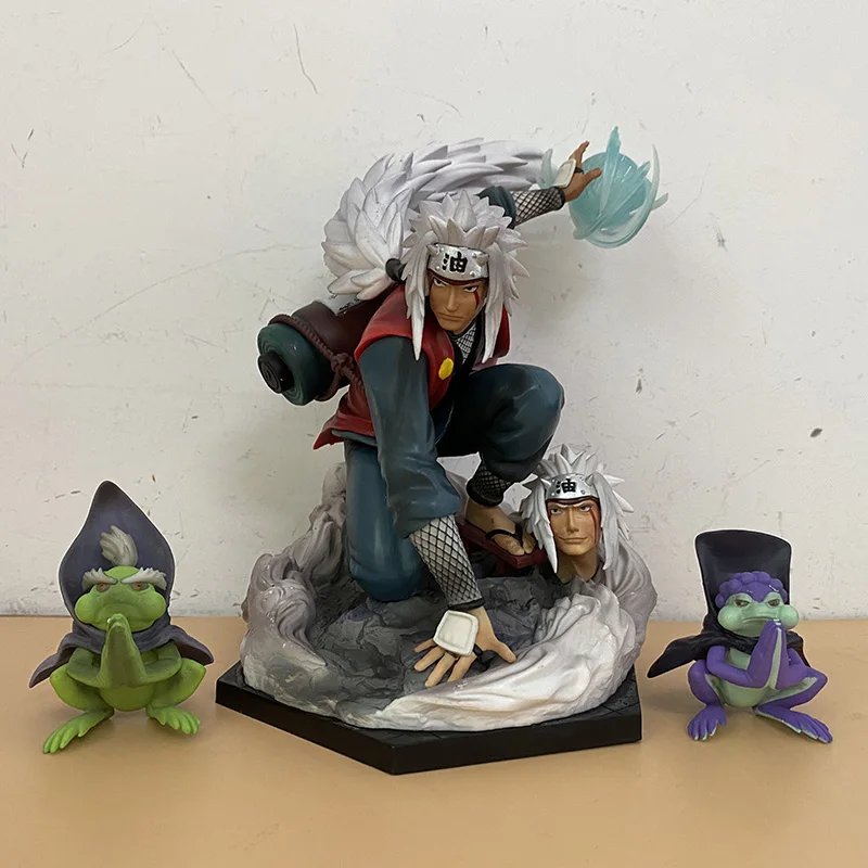 Наруто Аниме Jiraiya фигурка Shippuden ПВХ Ниндзя Хама Sennin Gk статуя с лягушкой