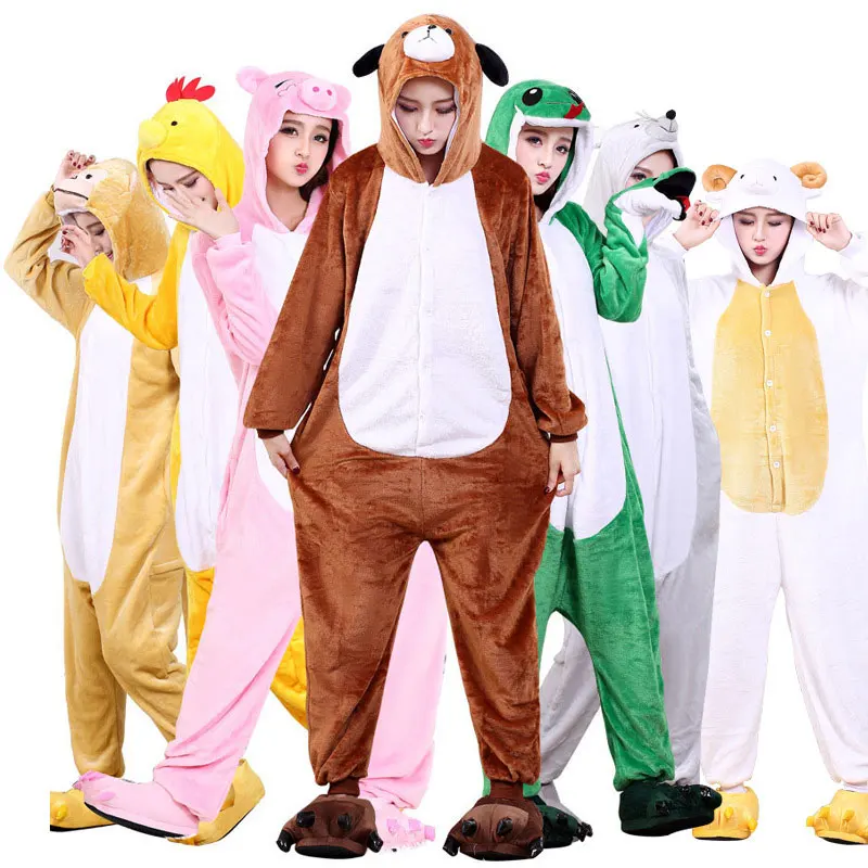 Животные Kigurumis взрослая Пижама для женщин Onesie Kawaii Spyro кролик тигр комбинезоны