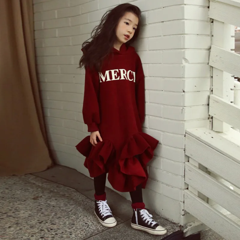 Новое платье для маленьких девочек осень-зима 2020 Детское плотное флисовое