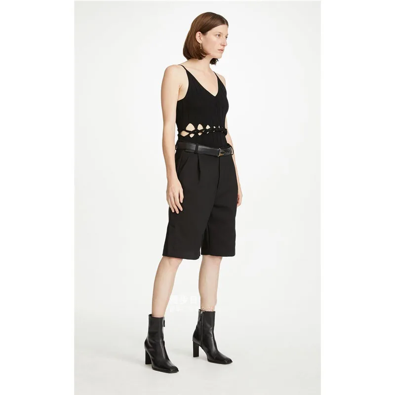 

Spaghetti Strap Top Women 2021 Summer Clothes Hollow Out Sexy Backless Sleeveless Solid Knitted Pullovers Jumper Traf Sueter Y2k