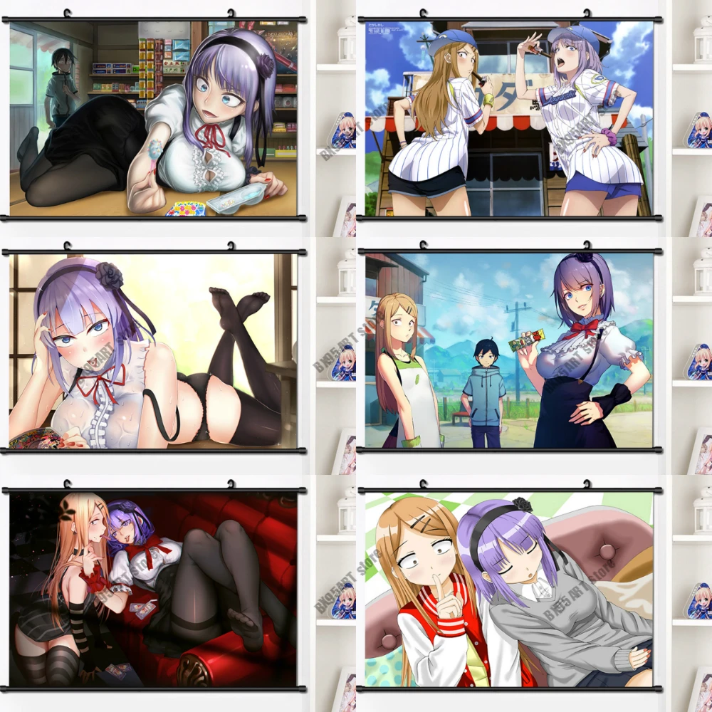 Картина на холсте "Аниме Dagashi Kashi: Шикада Коконоцу и Шидарэ Хотару" Постеры и печати для оформления стены с изображением для домашнего украшения.