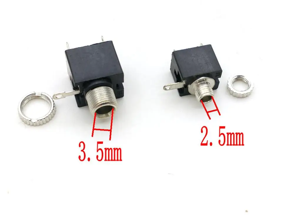 

200pcs 2.5mm/3.5mm Female MONO Audio Switched Socket Panel Jack adapter