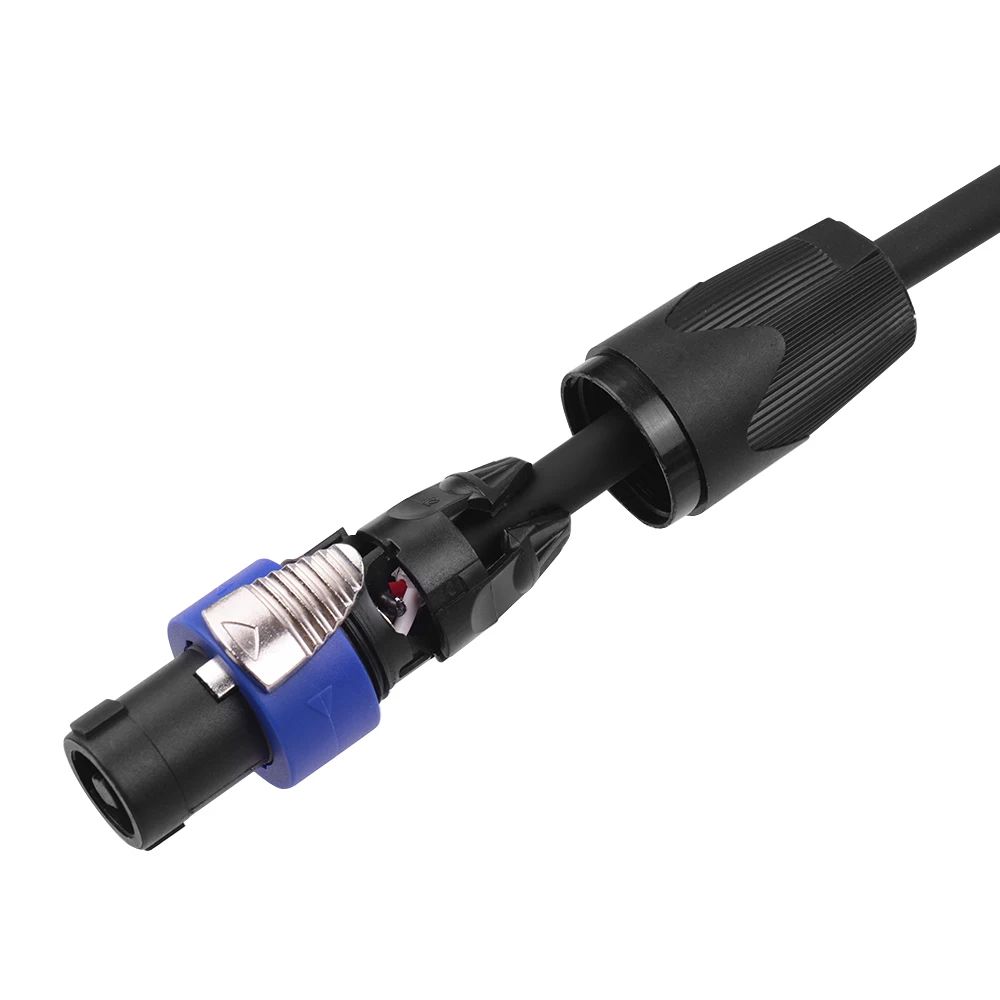 NL4FC черный 12AWG сценические микшерные Кабели аудио усилитель шнур спикер соединитель Штекерный четыре ядра бескислородный медный проводник