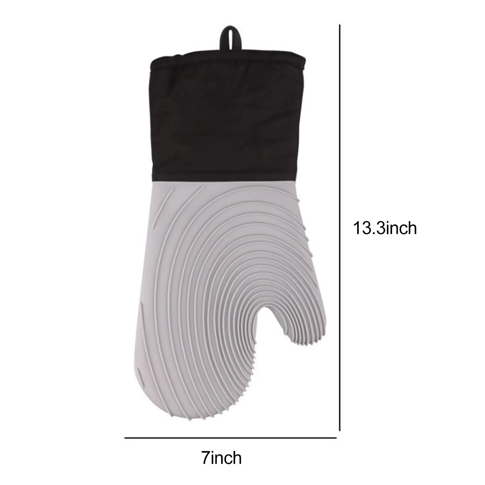 

1 pc Convenient Silicone Oven Mitt Quilted Liner Heat Resistant Cooking Glove Waterproof Pot Holder Insulation Kitchen Gadget