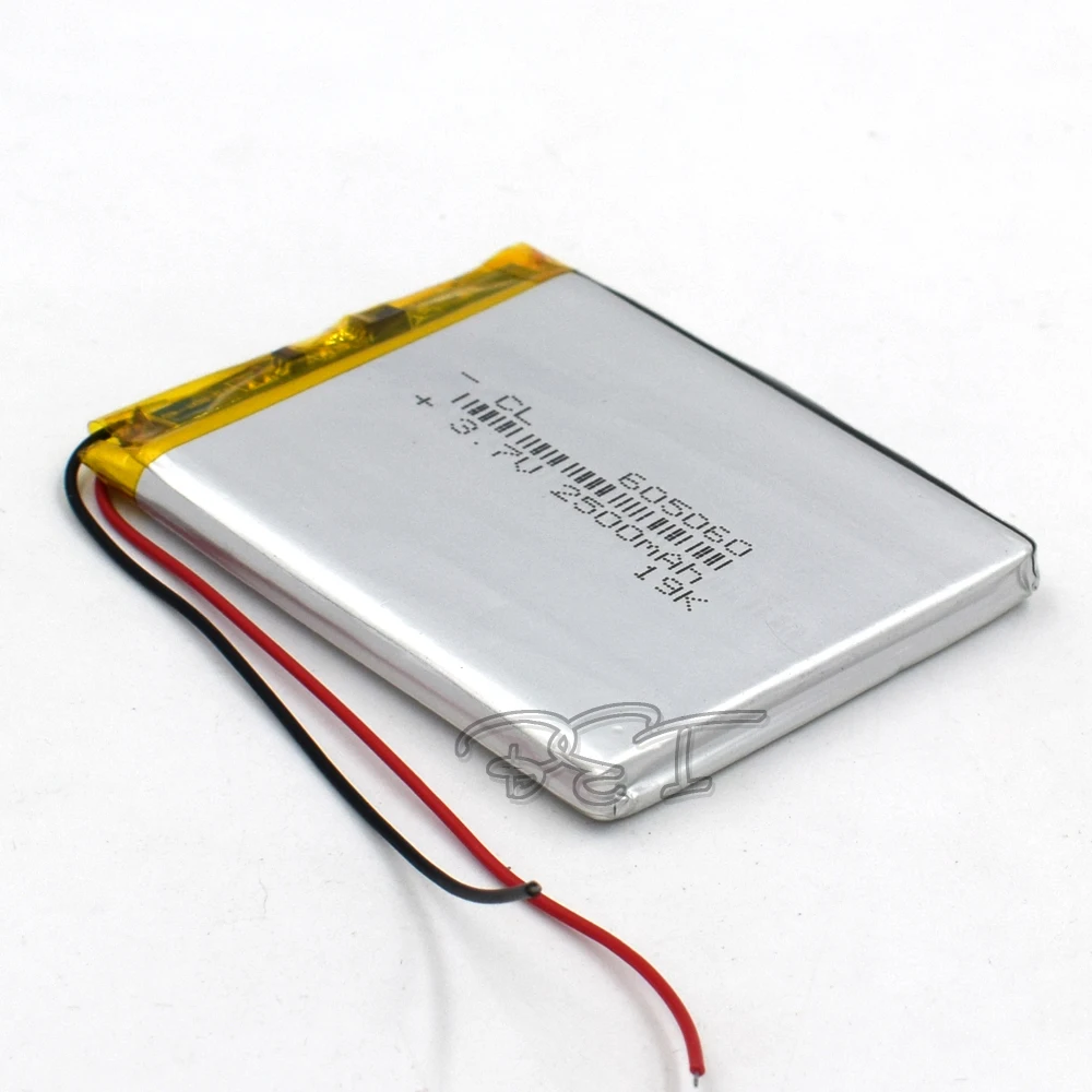 

10Pcs Lithium Polymer Battery 605060 3.7V 2500mah Rechargeable Liion Cell Li-Po For DVD PAD PDA MP5 GPS Digital Product Navigato