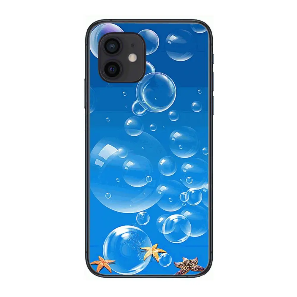 

Bubbles in the sun Style Phone Case cover For iphone 12 pro max 11 8 7 6 s XR PLUS X XS SE 2020 mini black cell shell
