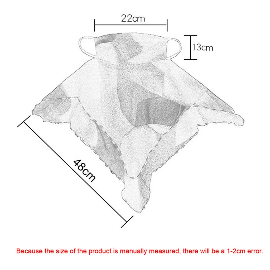 

6 Pack Women Sun Proof Mask Chiffon Neck Gaiter Face Mask Bandana Outdoors Scarf Activities Multi Function Bandanas Face Mask