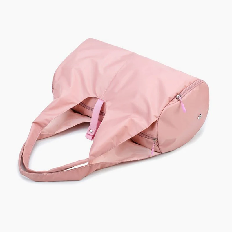 

Pink/Black Women's Travel Yoga Handbags Training Sports Gym Bag Waterproof Fitness Crossbody Bags With Shoe Pouch