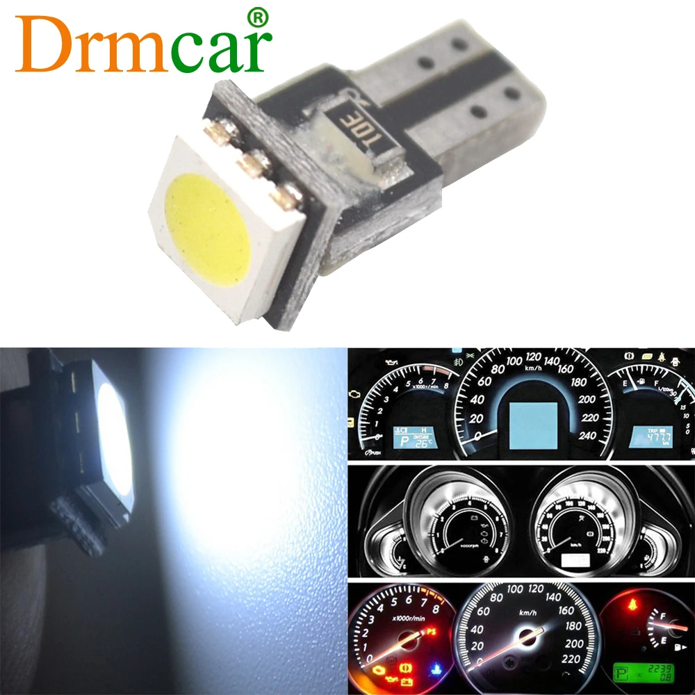 T5 5050 1SMD клиновидная панель Led белый Canbus Автомобильный Автоматический датчик