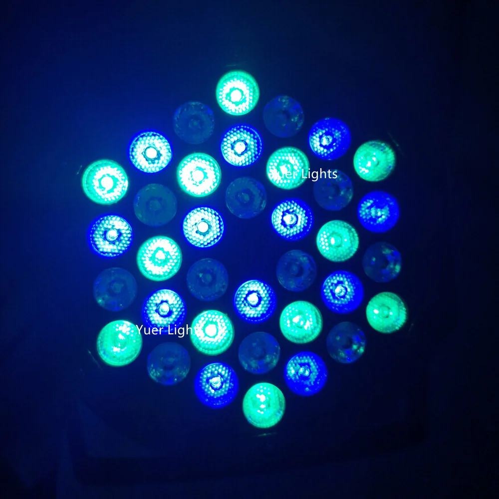 1 шт./лот светодиодные прожекторы Par 36X3W RGB сценические DMX512 подходит для дискотеки