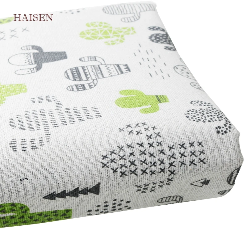 Ткань с принтом из хлопка и льна 50x150 см|Ткань| |