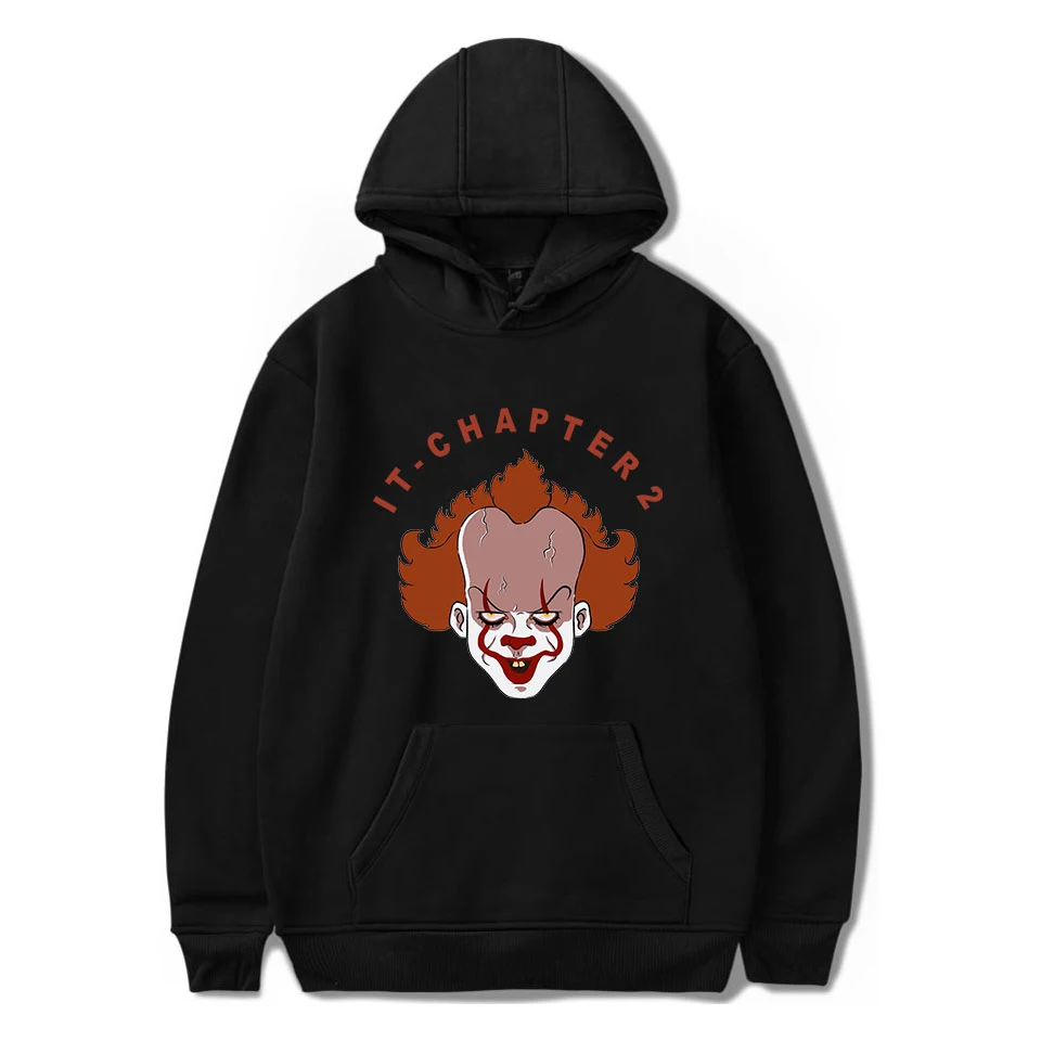 

New It: Chapter Two Hoodies Fashion Clown Print Hoodies Men Women Autumn Cotton Sweatshirts 90s Retro Hipster Korean Pullovers