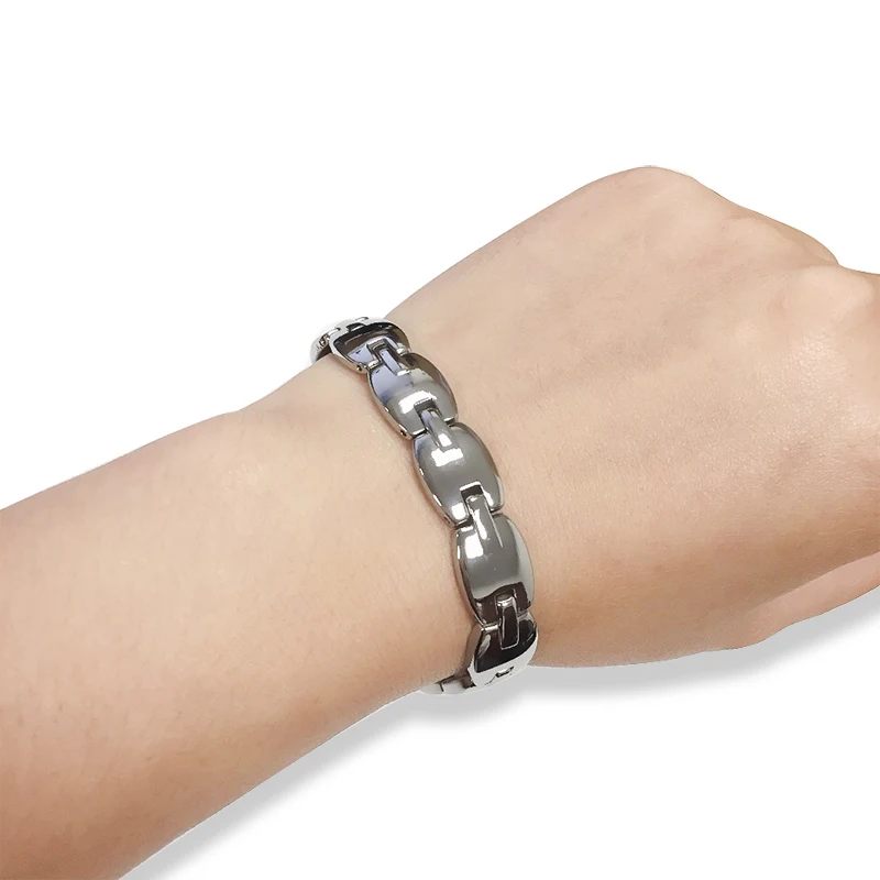 Мужской и женский браслет olowu Простой с геометрическим звеном серебряная цепочка