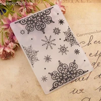 snowflake embossing folders new 2021 for christmas card making supplies paper craft scrapbooking plastic embosser stencil