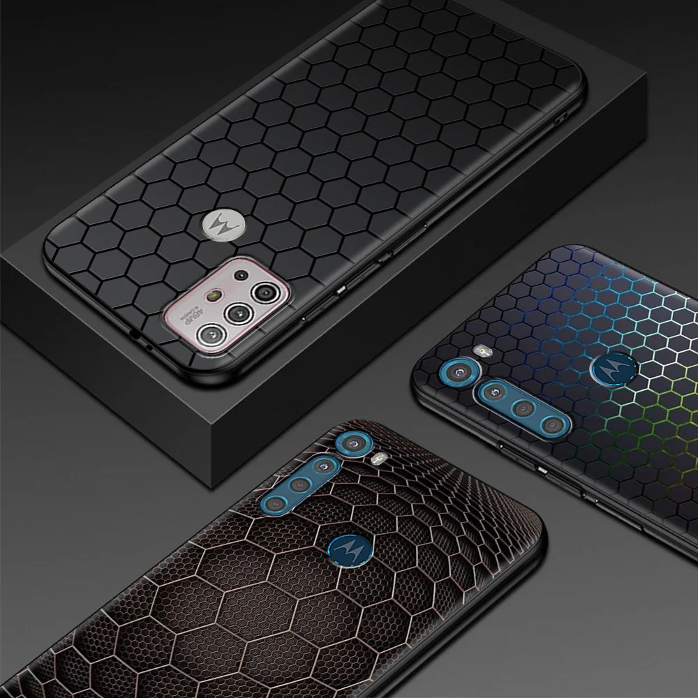 for motorola one fusion case for moto g10 g9 g8 plus play power one g20 g30 g40 g50 g60 edge 20 phone shell fashion carbon fiber free global shipping
