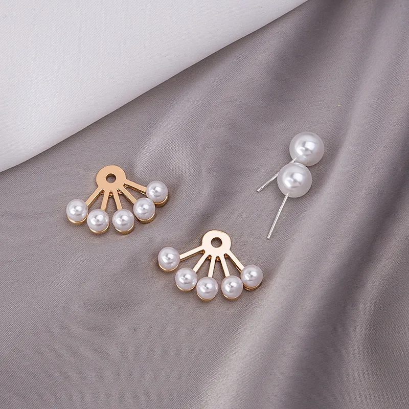 

New Fashion 60Pair Women Pretty Scalloped Pearl Earring