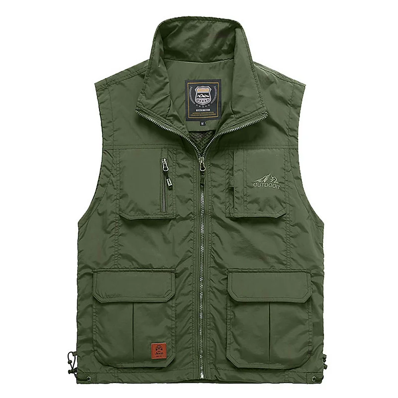 

Outdoor men's fishing vest mesh Multi Pocket outdoor leisure vest
