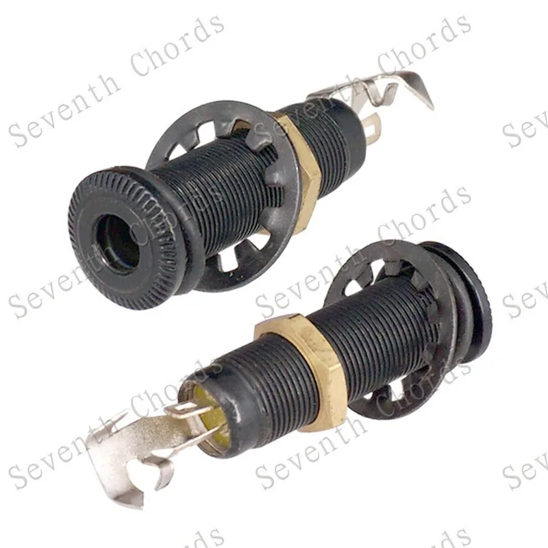 1pcs 635mm 14 messing gewinde zylinder bass gitarre jack pickup ausgang eingang steckdose für elektrische gitarre zubehör teile free glob