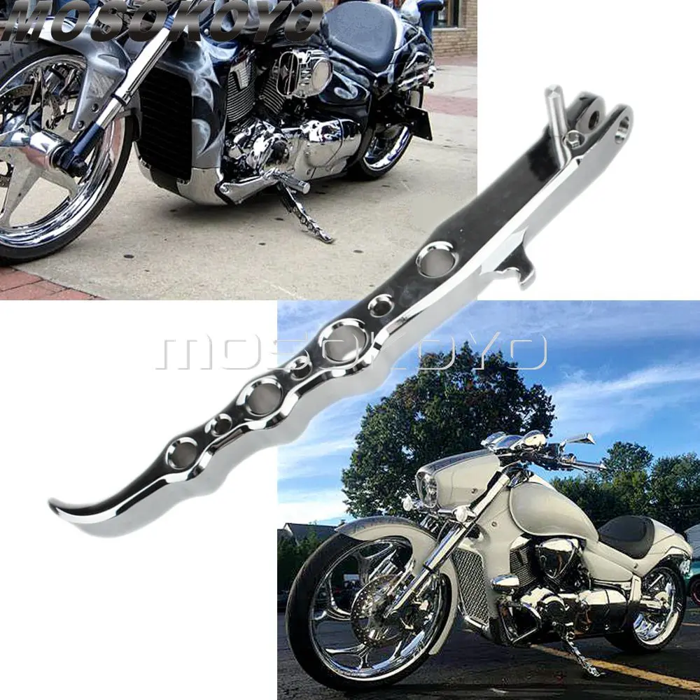 

Chrome Left Exotic Style Kickstand Motorcycle Side Stand Kick Stand For Suzuki Boulevard M109R VZR1800 2006-2016 m109r VZR 1800