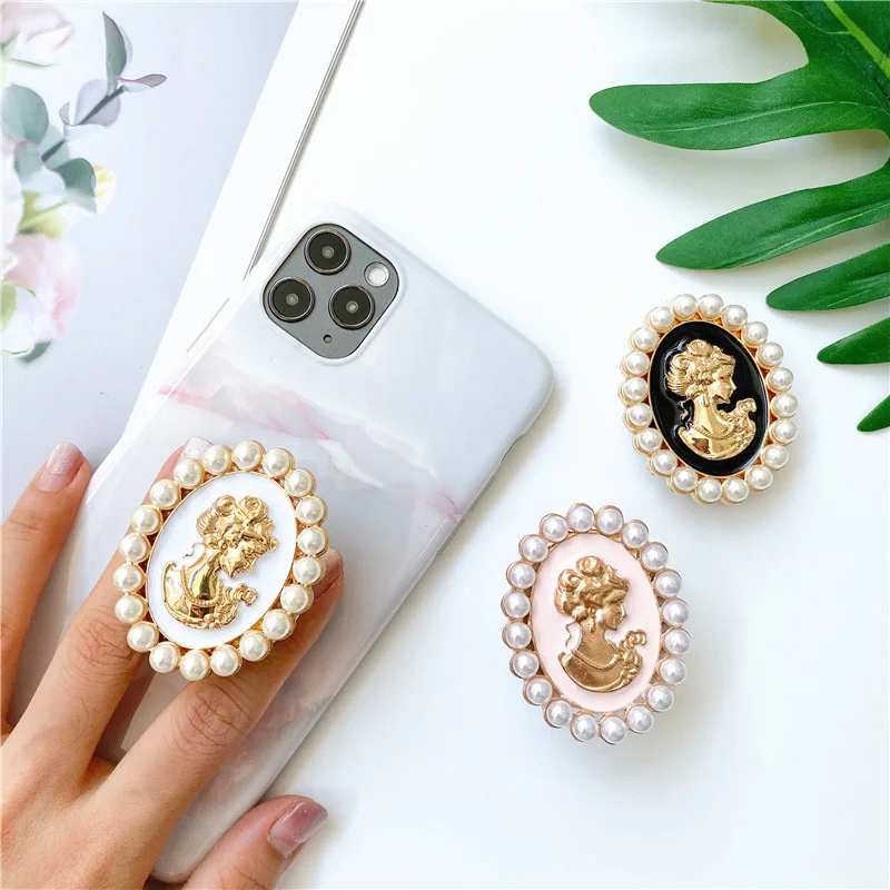 

Universal Airbag Holder Pearl Folding Lazy Desktop Phone Holder Beauty Head Phone Holder Phone Expanding Socket Stand Grip