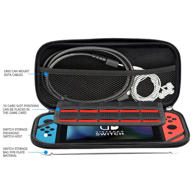 Жесткий чехол из ПК для игровой консоли Nintendo Switch защитная сумка хранения Nintendoswitch