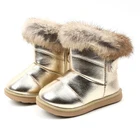 Детские зимние ботинки для девочек и мальчиков, теплые плюшевые детские зимние ботинки с кроличьим мехом, обувь для маленьких девочек и мальчиков
