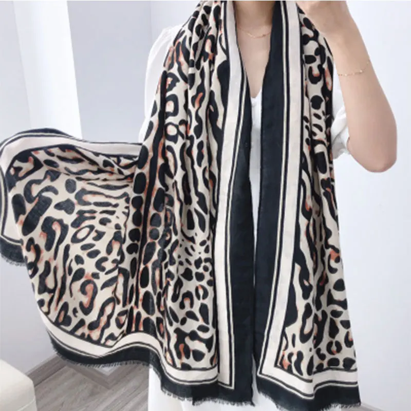 Новинка 2020 женские зимние шарфы из пашмины с леопардовым принтом роскошные