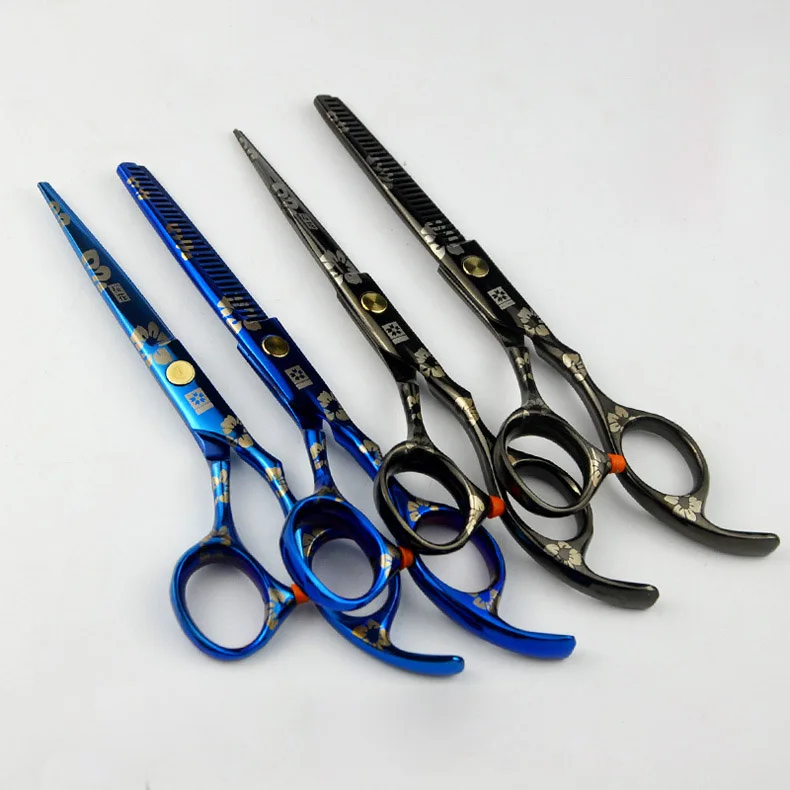 Синие черные Профессиональные парикмахерские ножницы зубные бытовые Острые