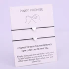 (Набор) регулируемые браслеты в форме сердца обещание на мизинцах, женские, парные ювелирные изделия