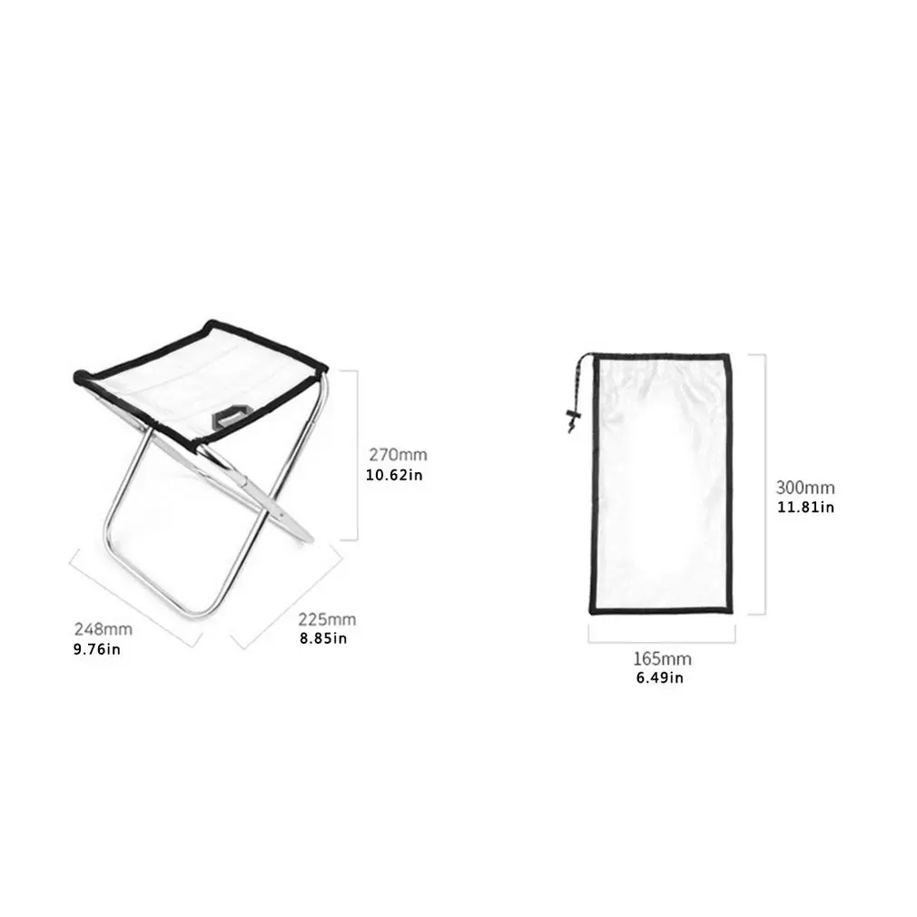 Ультралегкий складной стул светильник для рыбалки на открытом воздухе кресло