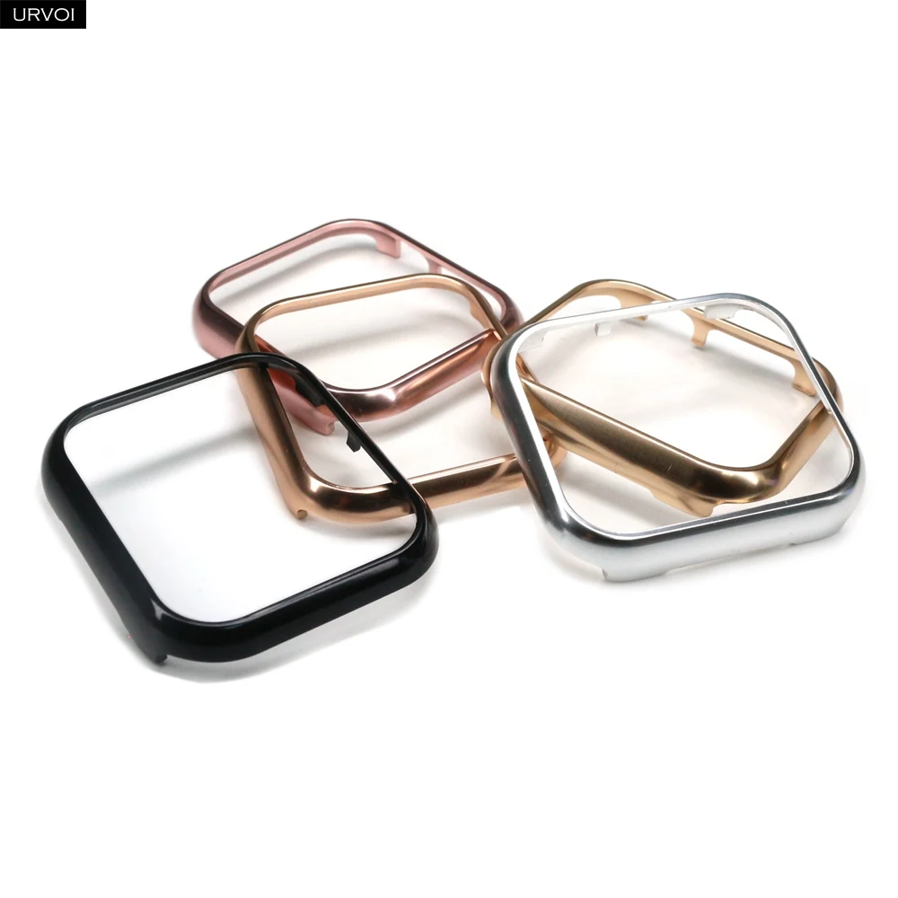 Чехол URVOI для Apple Watch Series 7 6 SE 5 4321 блестящий металлический корпус алюминиевый сплав