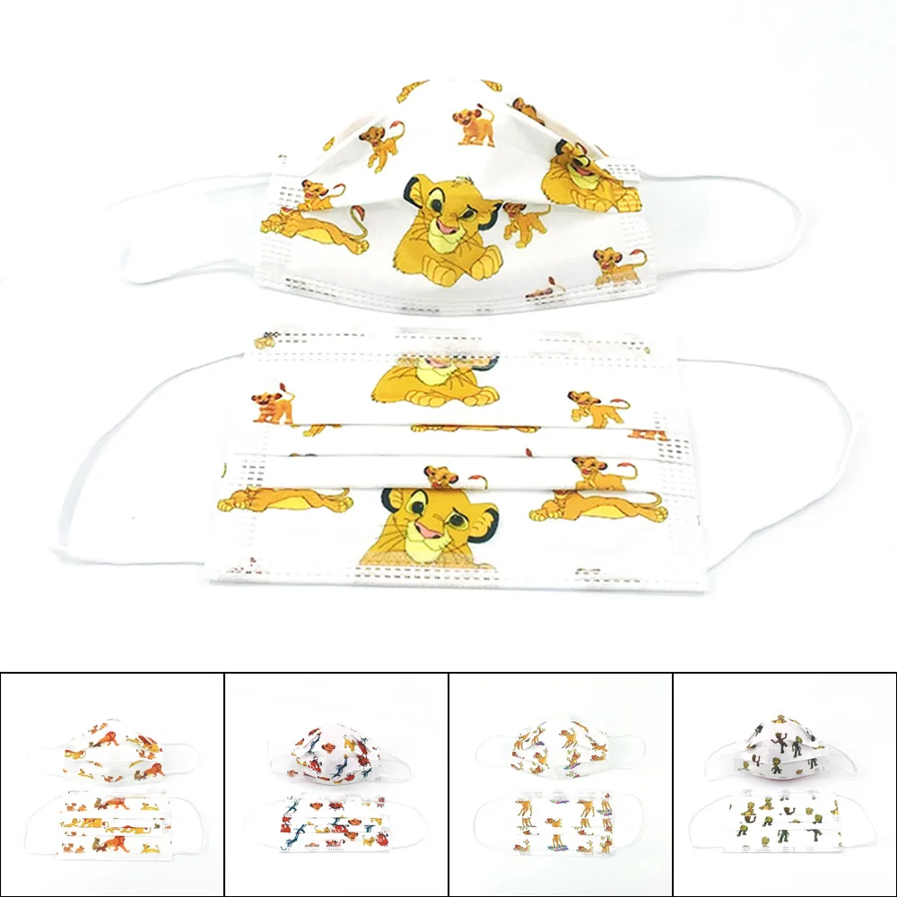 

30/60Pcs Disposable Child Anime Print Mouth Masks Cute Cartoon Fashion Boy Girl Dust Face Shield Masks ​Disney Print Mascarilla