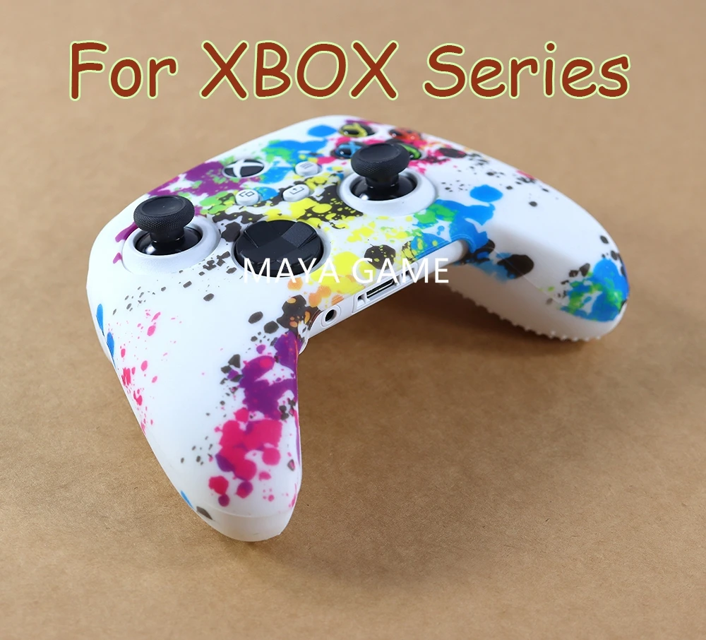 

For Xbox Series X S Controller Water Transfer Printing Protective Skin Silicone Case for XBox s xSoft Silicone Case